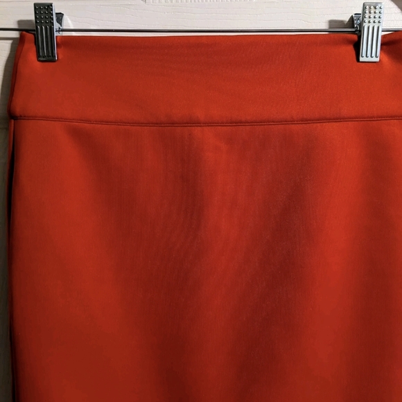 bebe Mini Skirt XS Orangish Red Stretchy Fitted Scuba Spring Y2K - Picture 2 of 5